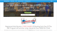 Desktop Screenshot of kidsbowlfree.com